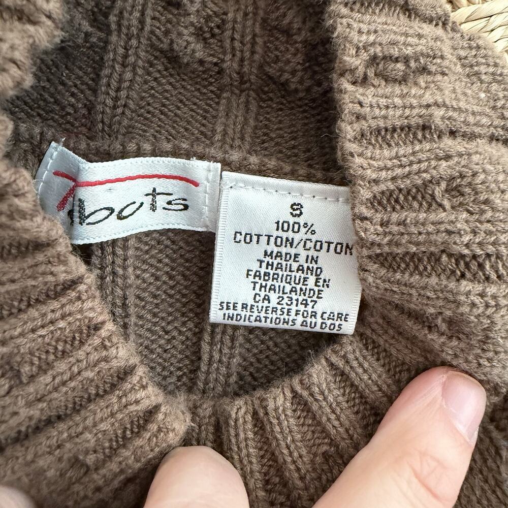 Vintage Talbots Women’s 100% Cotton Mock Neck Sweater Size Small - Picture 10 of 11